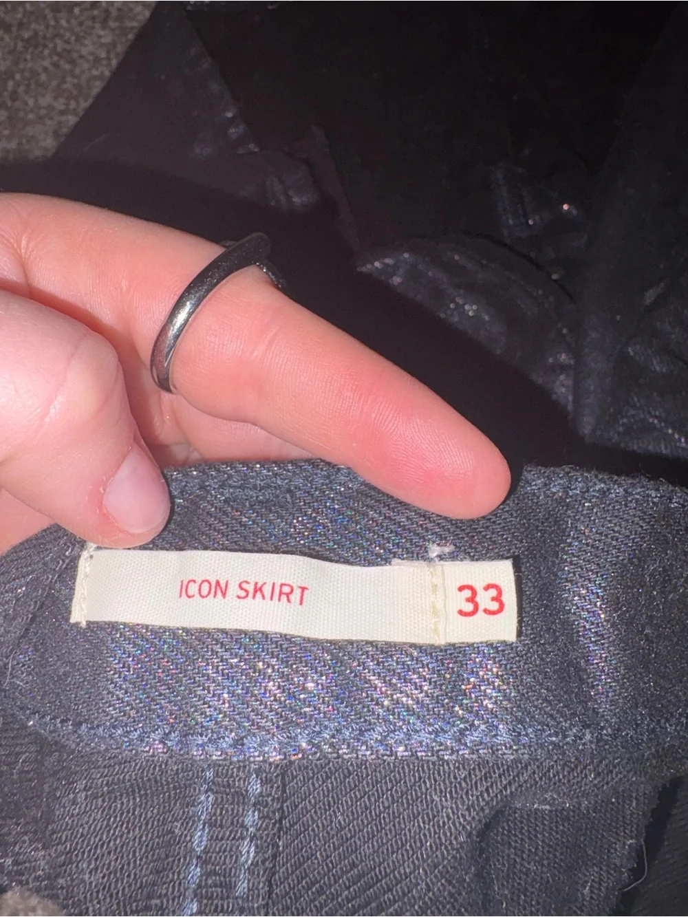 Levi's Iridescent Black Mini Skirt